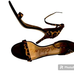 Sam Edelman leopard print sandals heels new no box